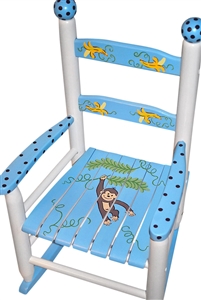 Rocking Chair Blue Monkey
