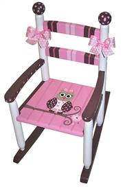 Rocking Chair Pink Owl