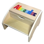 personalized puzzle Maple two step stool