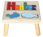 personalized puzzle step stool nat maple whales