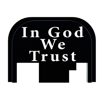 In God We Trust slide back plate for Glock