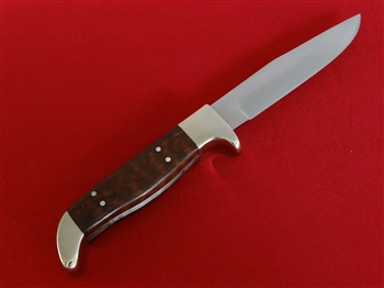 Snake Wood Skinner Knife with Silver Pins