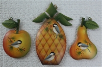 Chickadees on Fruit