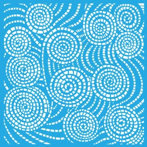Segmented Swirls Stencil