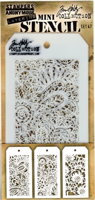 Tim Holtz Mini Stencil Collection - Set 47