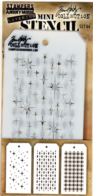 Tim Holtz Mini Stencil Collection - Set 44