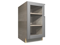 1 GLASS door base cabinet