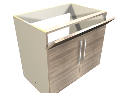 2 door 1 TIP OUT FRONT sink base cabinet