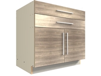 2 door 2 drawer base cabinet