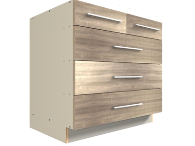 5 drawer split top base cabinet