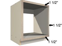 Base appliance case with a DUAL TOP, DUAL DECK, and TWO STILES