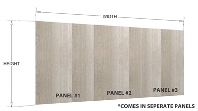 Finished island bar back panel (MULTIPLE PANELS, VERTICAL grain)