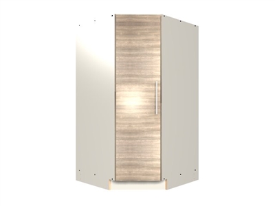 1 door 45 degree tall  corner cabinet