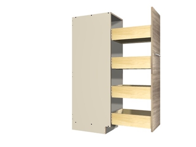 Pullout Pantry Rack (4 equal height shelves)