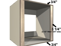 Wall appliance case (TWO WIDE VERTICAL FILLERS)