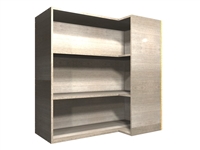 90 degree CORNER adjustable shelf wall cabinet (RIGHT side return)