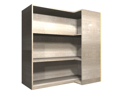 90 degree CORNER adjustable shelf wall cabinet (RIGHT side return)