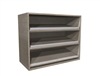 Open wall cabinet with angled shoe shelves (shelves are pre-drilled, shoe fence included)