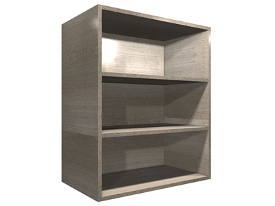 Open wall cabinet with adjustable shelving (synergy pullouts are not included)