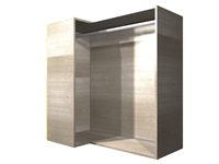 90 degree CORNER hanging rod wall cabinet (LEFT side return)