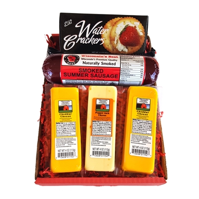 Wisconsin Cheese, Sausage, and Cracker Gift Pack