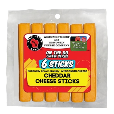 6 oz. Six Sticks Cheddar Cheese Stick Pack
