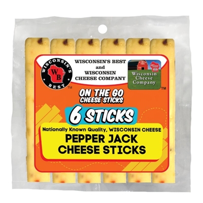 6 oz. Six Sticks Pepper Jack Cheese Stick Pack