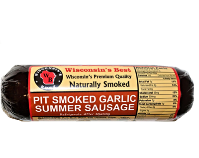 Garlic Pit Smoked Summer Sausage 12oz.