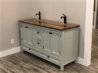 Bath Cabinet - Dual Sink - Farmhouse1