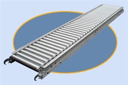 138SR0318-5 CONVEYOR, 18"W X 5'L, 1-3/8" STEEL ROLLERS ON 3" CENTERS