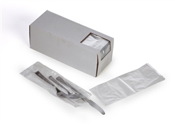 Silverware Bags in Dispenser Box 0.65 mil 3.75x10+1.75 Lip 2000/Case
