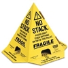 No Stack Pallet Cones 8 x 8 x 10 Yellow/Black Tri-Lingual : English, Spanish & French, 50/case