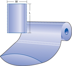 Clear Layflat Poly Bags Perforated on a Roll 48x60x4 MIL 75/Roll