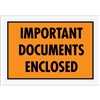 5 1/4" x 7 1/2" Orange "Important Documents Enclosed" Envelopes 1000/Case