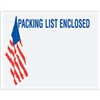 7" x 5 1/2" U.S.A. Flag "Packing List Enclosed" Envelopes 1000/Case