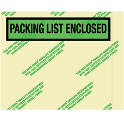 4 1/2" x 5 1/2" Environmental "Packing List Enclosed" Envelopes 1000/Case