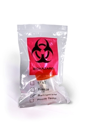 Bag, Reclosable Biohazard Specimen   8 in. x 10 in. x 2 Mil  1000/Case