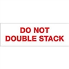 TAPE, PRINTED "DO NOT DOUBLE STACK", 2" X 110 YD, 36/CS, WHITE/RED