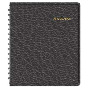 AT-A-GLANCE Weekly Appointment Book Ruled, Hourly Appts, 6 7/8 x 8 3/4, Black, 2017-2018