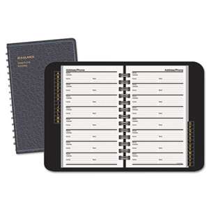 AT-A-GLANCE Telephone/Address Book, 4-7/8 x 8, Black