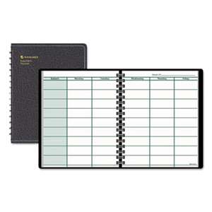 AT-A-GLANCE Undated Teacher's Planner, 10 7/8 x 8 1/4, Black