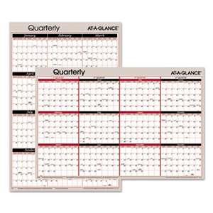 AT-A-GLANCE Vertical/Horizontal Erasable Quarterly Wall Planner, 24 x 36, 2017
