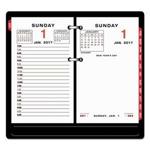 AT-A-GLANCE Two-Color Desk Calendar Refill, 3 1/2 x 6, 2017