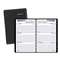 AT-A-GLANCE Block Format Weekly Appointment Book w/Contacts Section, 4 7/8 x 8, Black, 2017