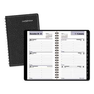 AT-A-GLANCE Weekly Pocket Appt. Book, Telephone/Address Section, 3 3/4 x 6, Black, 2017