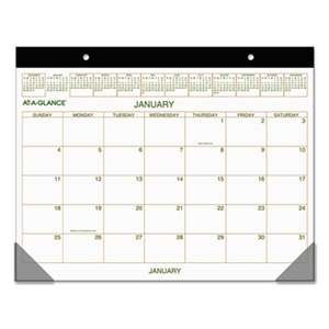 AT-A-GLANCE Two-Color Desk Pad, 22 x 17, 2017