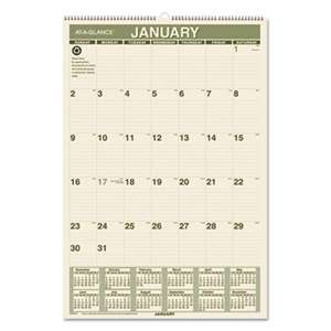 AT-A-GLANCE Recycled Wall Calendar, 15 1/2 x 22 3/4, 2017