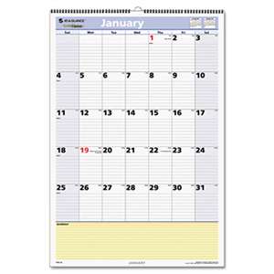 AT-A-GLANCE QuickNotes Wall Calendar, 15 1/2 x 22 3/4, 2017-2018