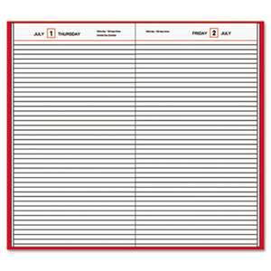 AT-A-GLANCE Standard Diary Daily Diary, Recycled, Red, 7 11/16 x 12 1/8, 2017