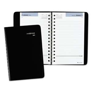 AT-A-GLANCE Daily Appointment Book with Open Scheduling, 8 x 4 7/8, Black, 2017